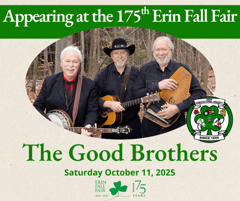 This is the poster for the Erin Fair featuring The Good Brothers