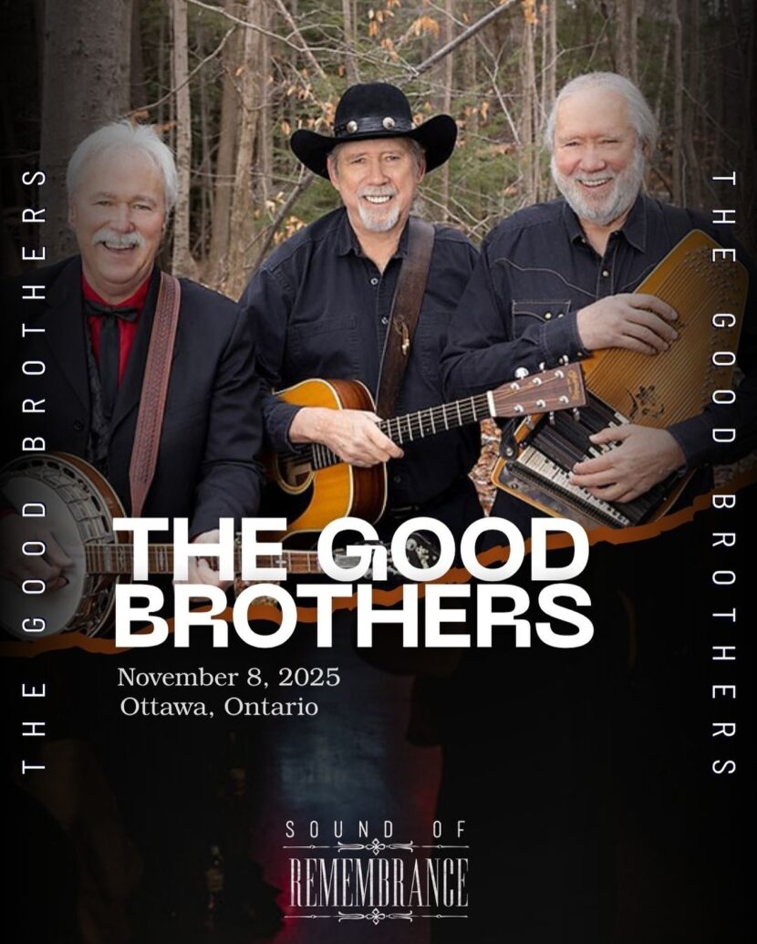 This is the poster for the Sound of Remembrance featuring The Good Brothers.