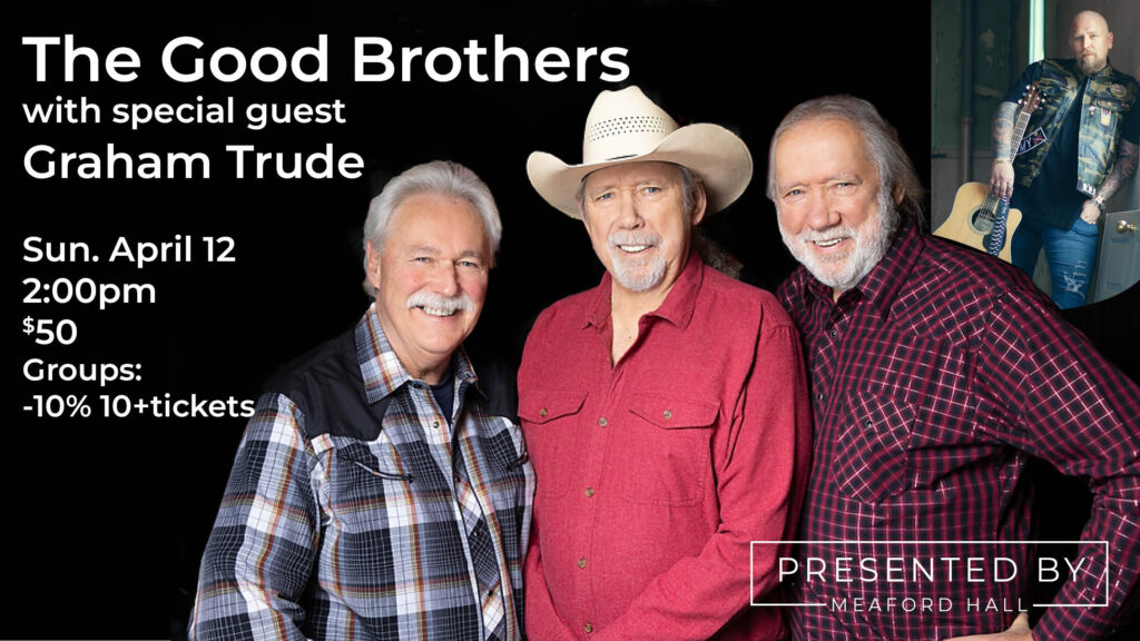 This is a poster of the Good Brothers next concert date.