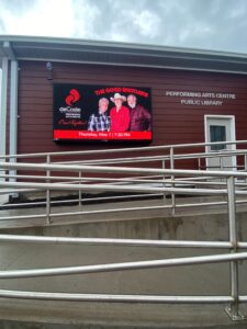 This is a picture of an ad for the Good Bothers show at the deCoste Performing Arts Centre.
